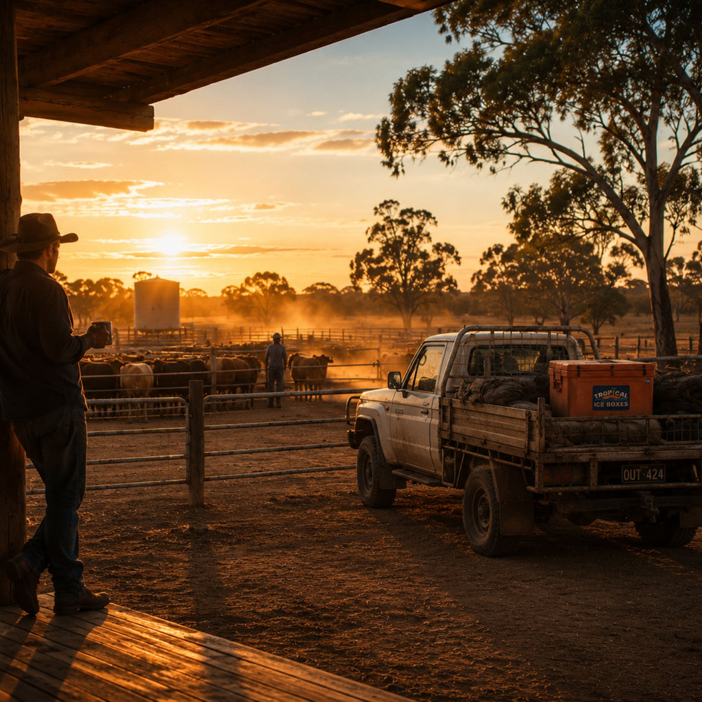 tropical-ice-box-on-ute-back-cattle-station-in-cattle-yards