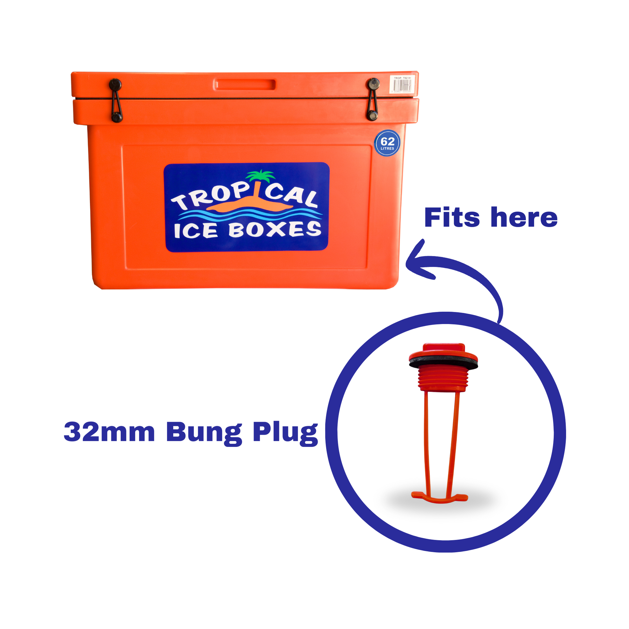 32mm Replacement Bung Plug – Fits Tropical Ice Boxes