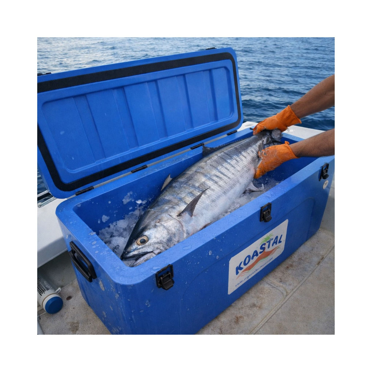 koastal-100l-mackerel-ice-box-on-boat-with-large-pelagic-fish-on-ice