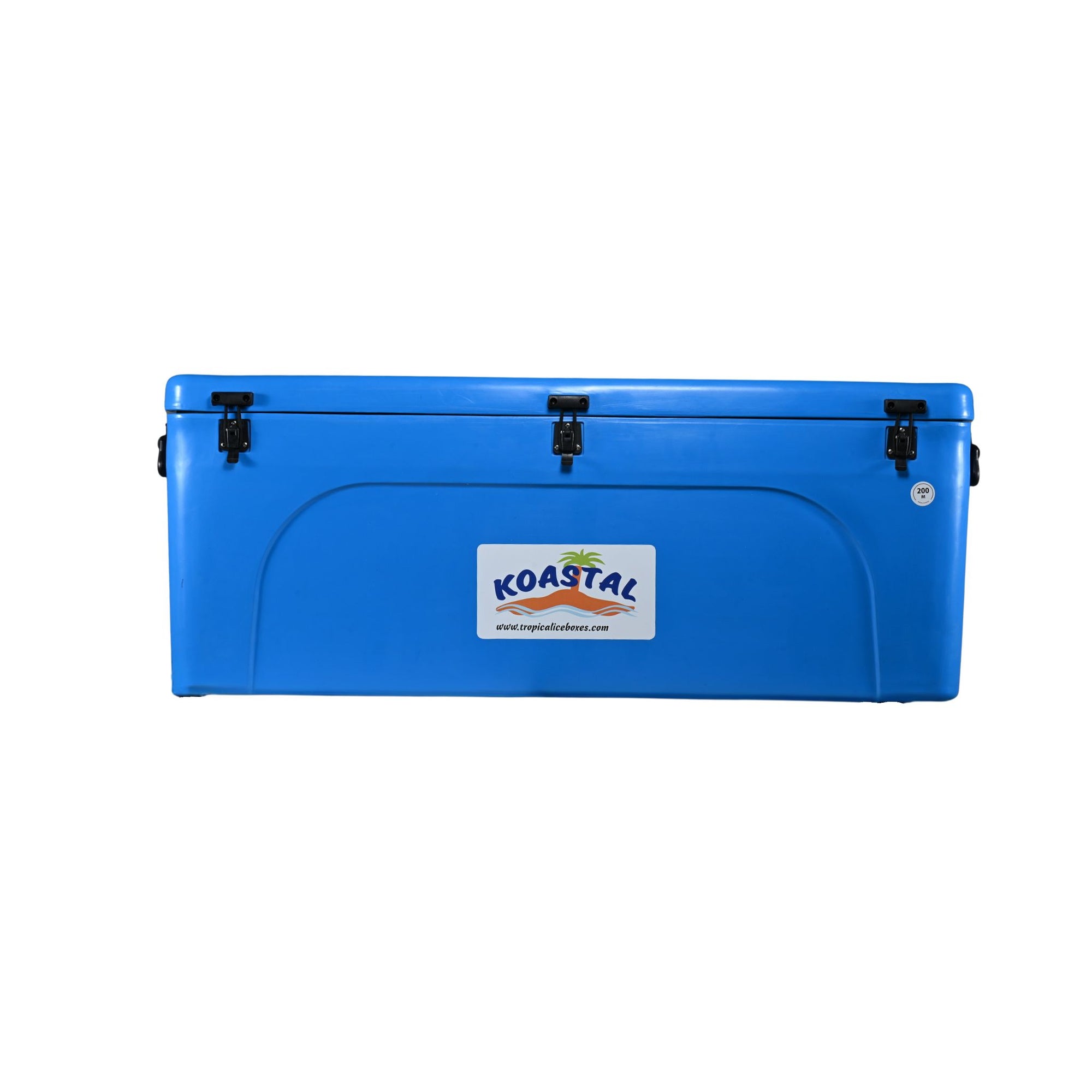 koastal-200l-mackerel-box-long-ice-box-blue-front-view