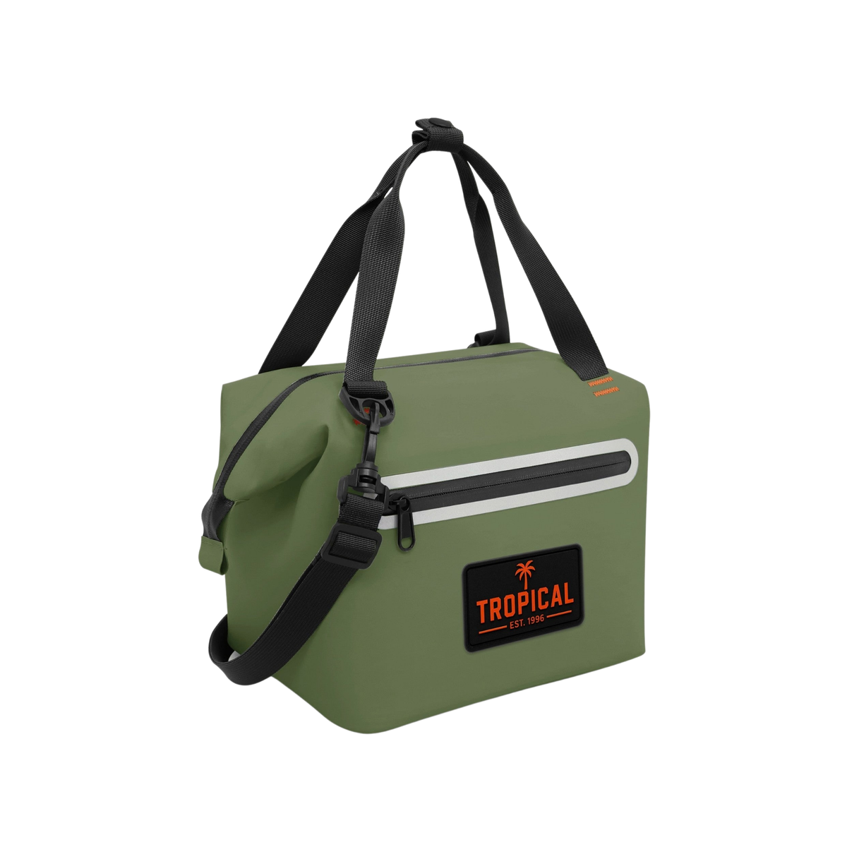 Tropical Lunch Cooler Bag in Saltbush green