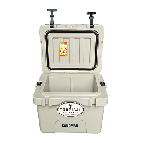 Tropical 15L Lifestyle Ice Box Sandman open lid view gallery:sandman