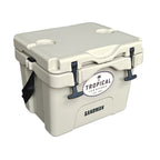 Tropical 15L Lifestyle Ice Box Sandman left side view with strap  gallery:sandman