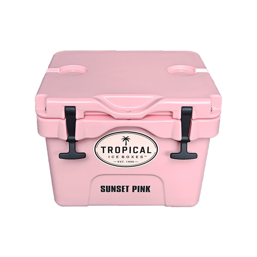Tropical 15L Lifestyle Ice Box Sunset Pink top side view gallery:sunset-pink