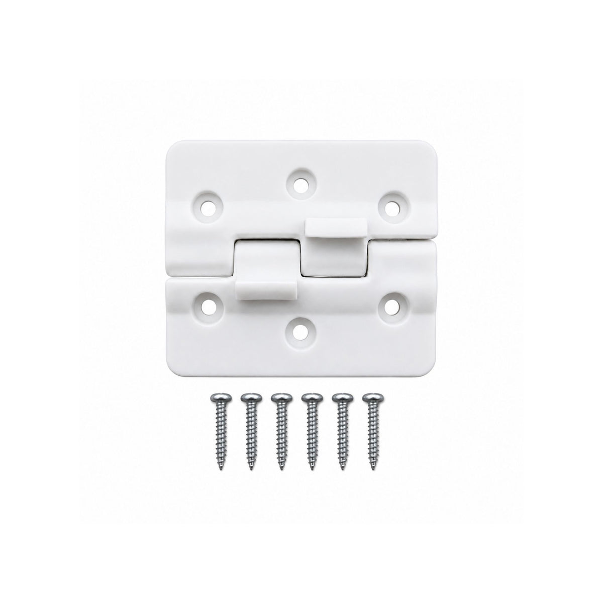 White replacement hinge with screws for EvaKool IceKool ice boxes