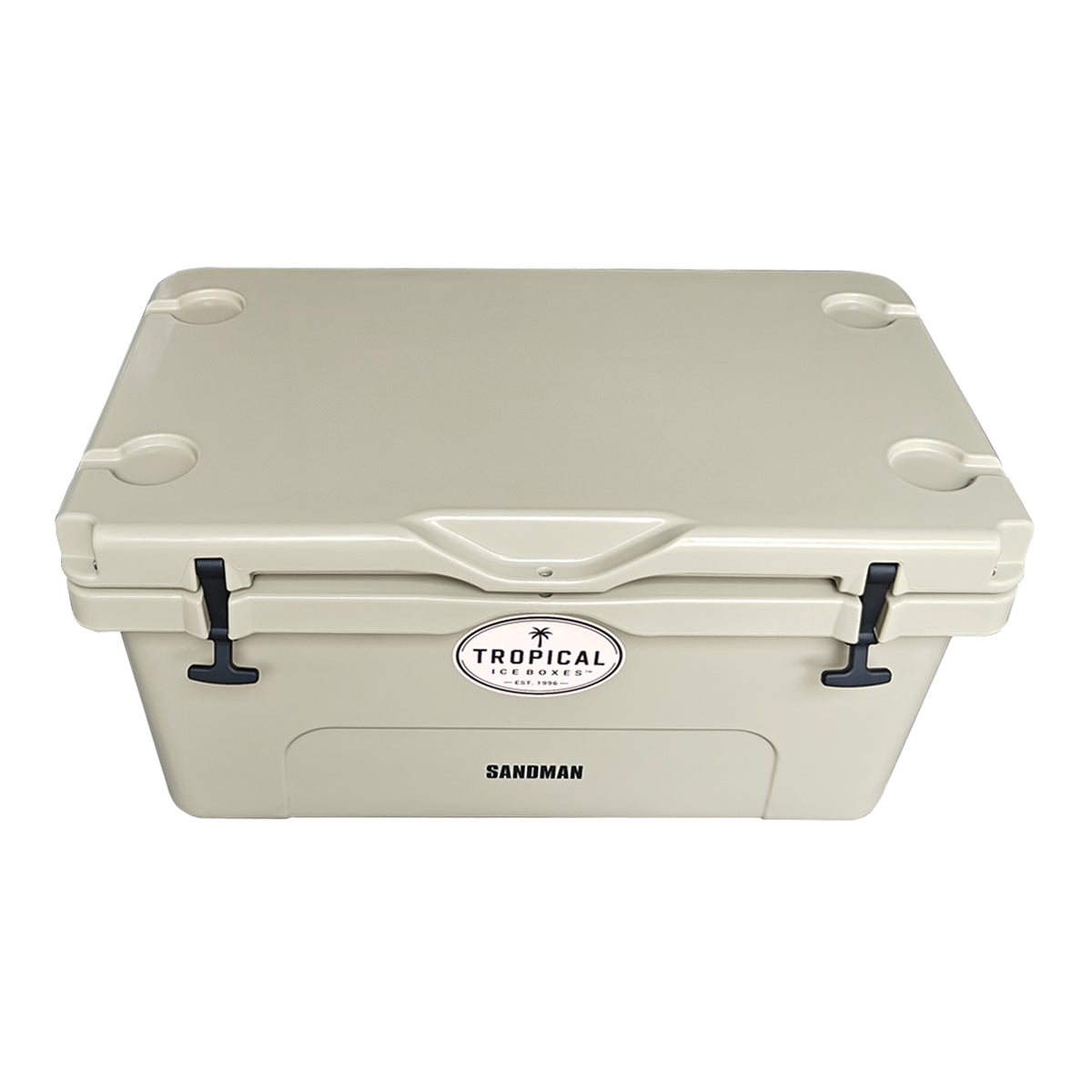 Tropical 65L Lifestyle Ice Box Sandman top side view gallery:sandman