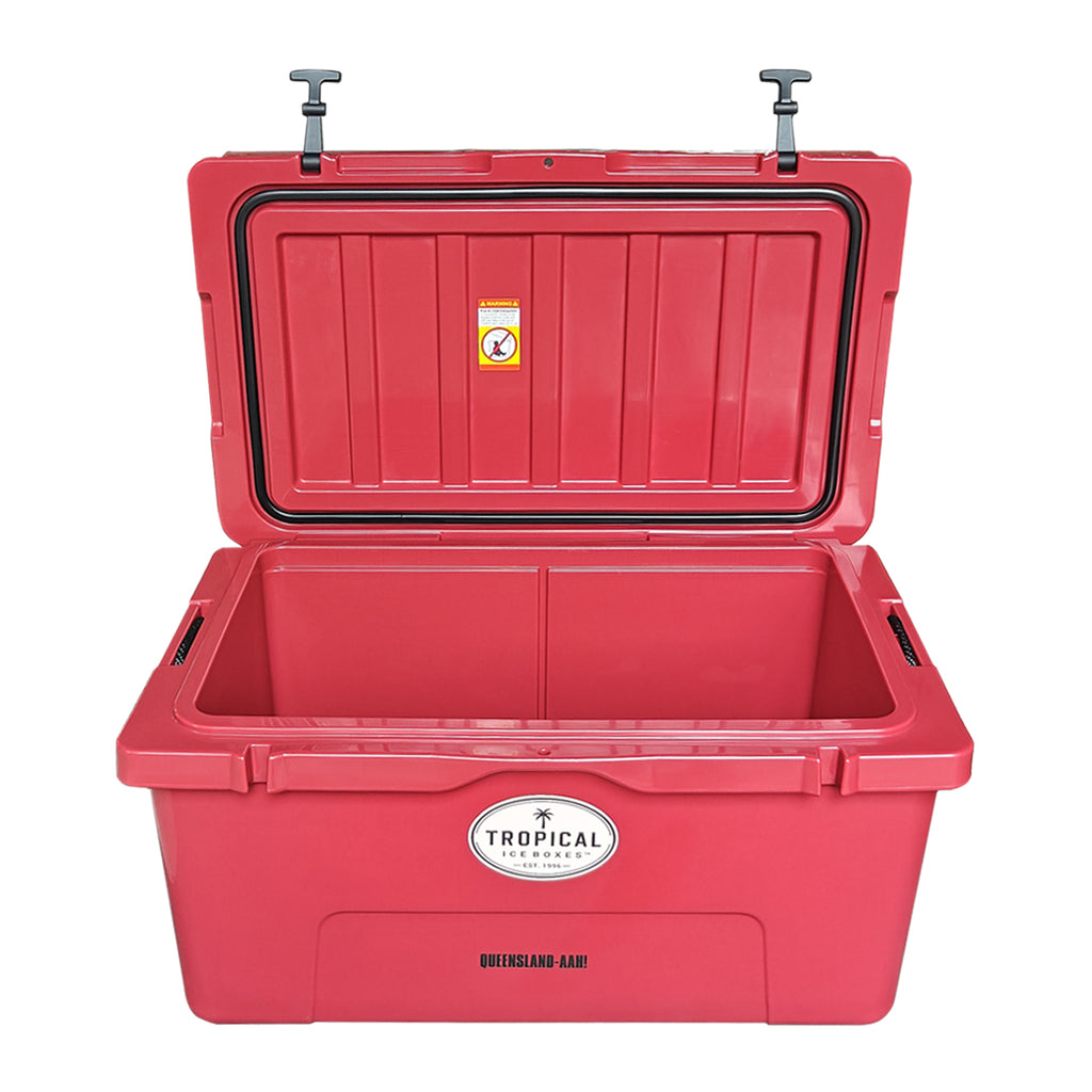 Tropical 85L Lifestyle Ice Box Queensland-AHH open lid view gallery:queensland-ahh