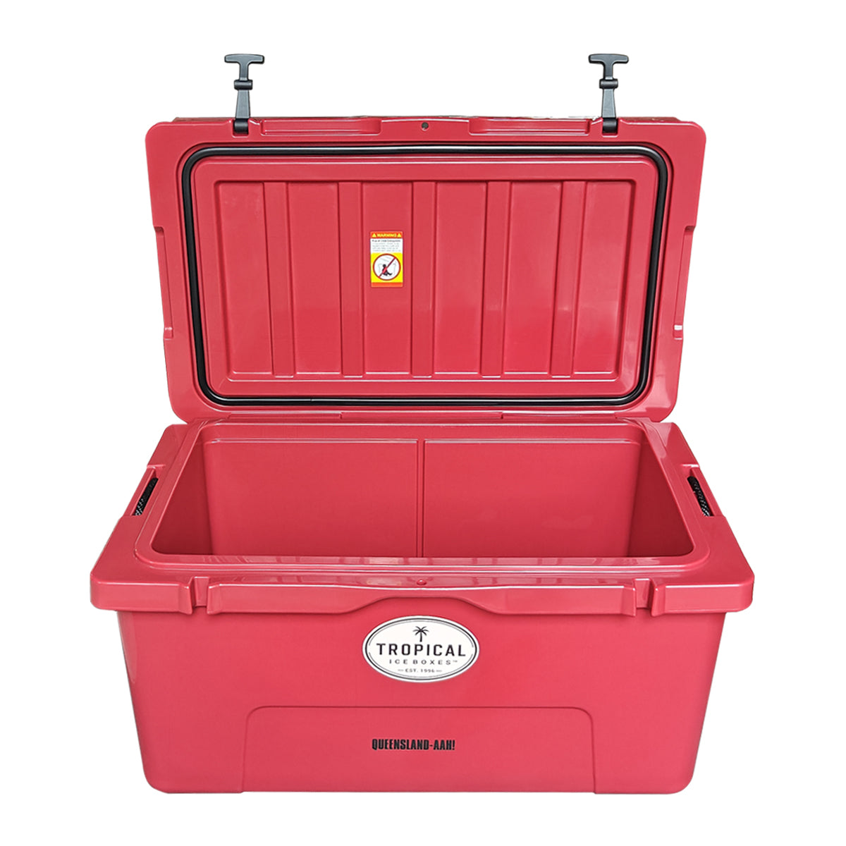 Tropical 85L Lifestyle Ice Box Queensland-AHH open lid view gallery:queensland-ahh